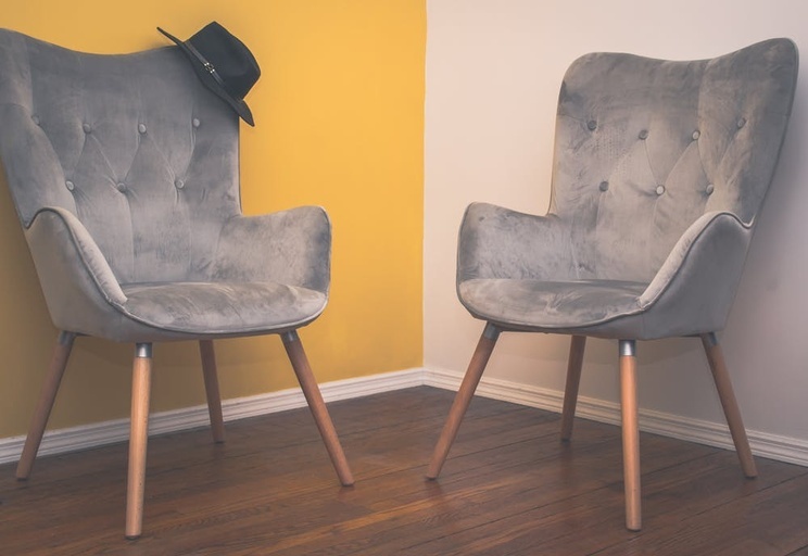 suede armchair
